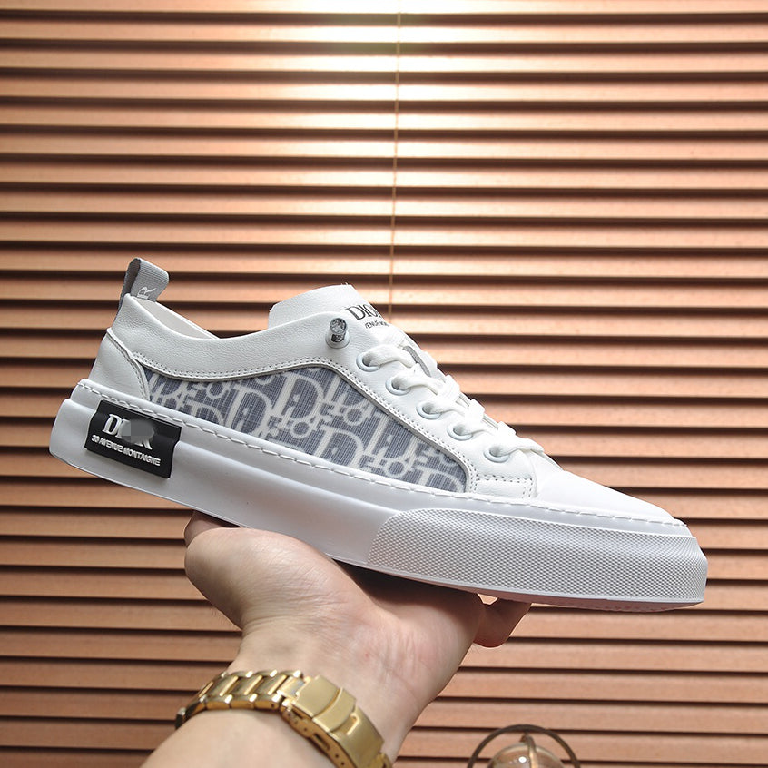 D**R Luxury Leather Casual Sneakers | Designer Unisex Shoes