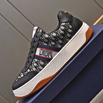 D**R Luxury Leather Casual Sneakers | Designer Unisex Shoes