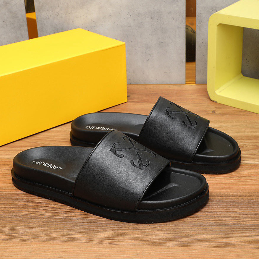New-OFF Leather slippers