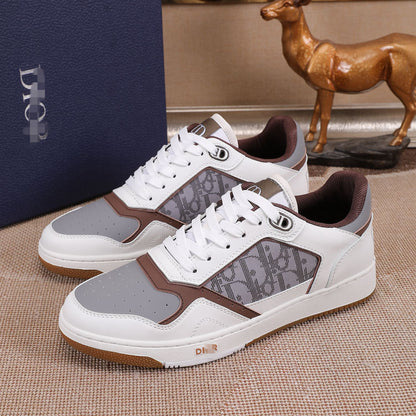 D**R Luxury Leather Casual Sneakers | Designer Unisex Shoes