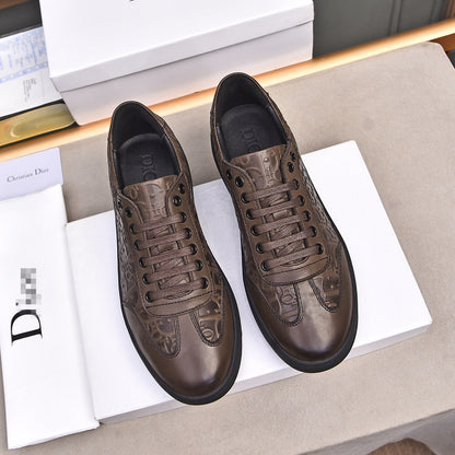 D**R Luxury Leather Casual Sneakers | Designer Unisex Shoes