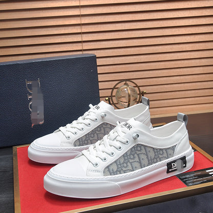 D**R Luxury Leather Casual Sneakers | Designer Unisex Shoes