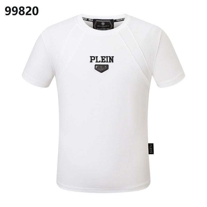 P**P Men's Wedding Guest Logo Emblem T-Shirt | Black White