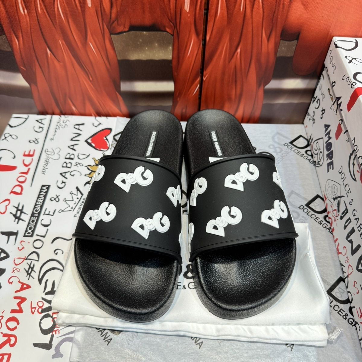 D*G 2026 Premium Leather Casual Slippers - Designer Men's Slides in 4 Styles