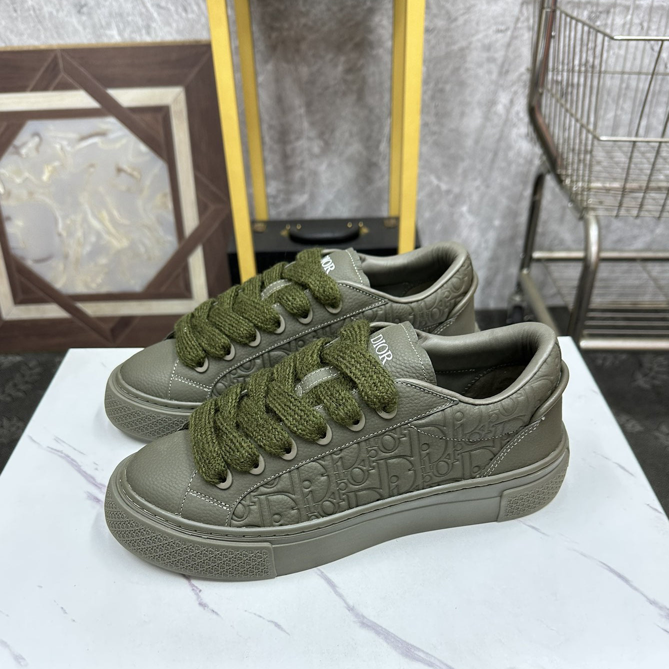 D**R Luxury Leather Casual Sneakers | Designer Unisex Shoes