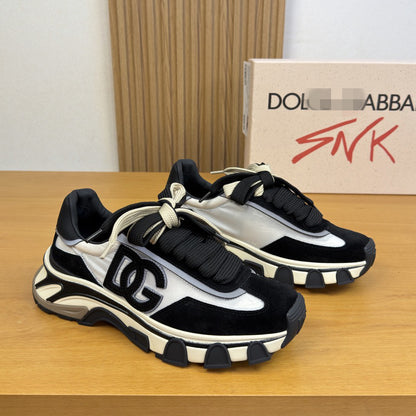 D*G 2026 Luxury Genuine Leather Casual Sneakers - Italian Designer Unisex Shoes