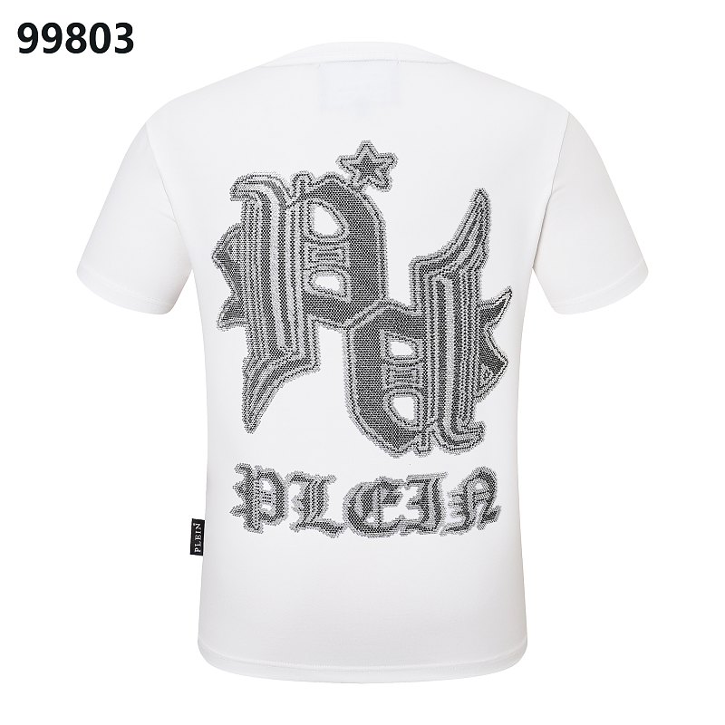 P**P Men's Father's Day Logo Emblem T-Shirt | Black White