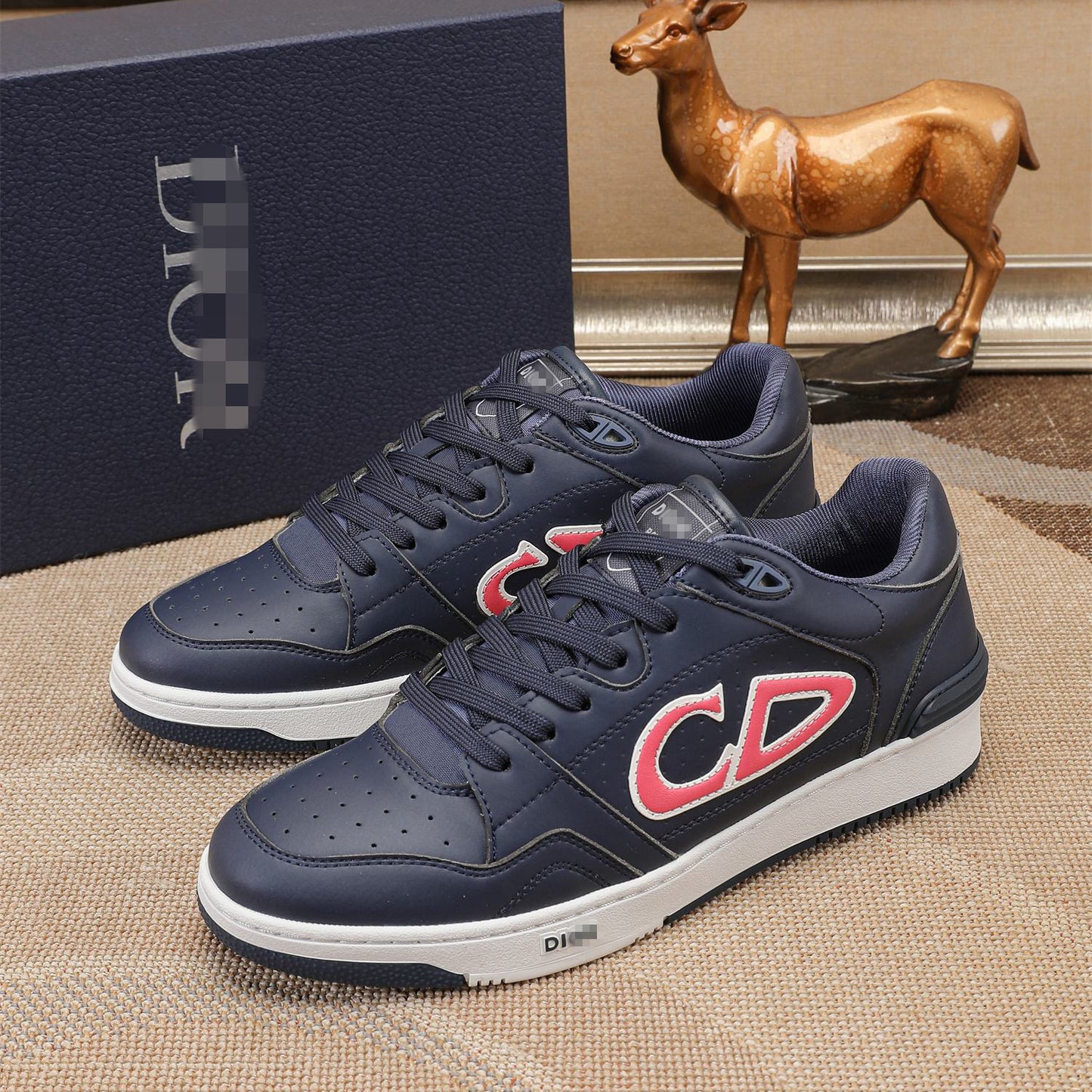 D**R Luxury Leather Casual Sneakers | Designer Unisex Shoes