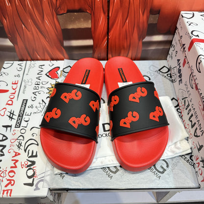 D*G 2026 Premium Leather Casual Slippers - Designer Men's Slides in 4 Styles