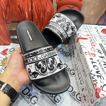 D*G 2026 Premium Leather Casual Slippers - Designer Men's Slides in 4 Styles