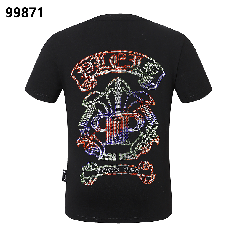 P**P Men's Ivy League Campus Logo Emblem T-Shirt | Black White