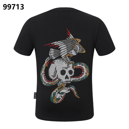 P**P Men's Active Comfort Logo Emblem T-Shirt | Black White