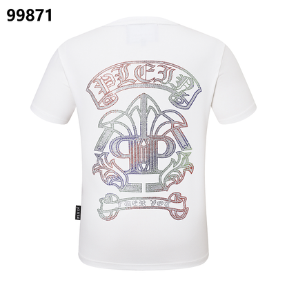 P**P Men's Ivy League Campus Logo Emblem T-Shirt | Black White