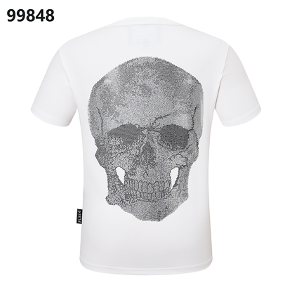 P**P Men's Creative Professional Logo Emblem T-Shirt | Black White