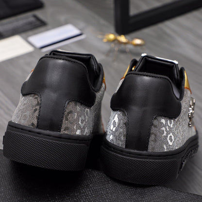SOLA PP Leather Casual Sneakers – Unisex | Gold & Silver | EU 39–46