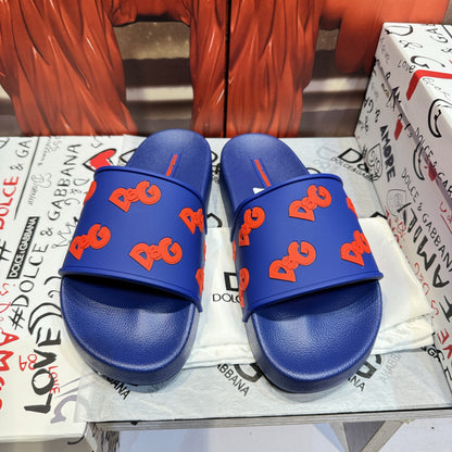 D*G 2026 Premium Leather Casual Slippers - Designer Men's Slides in 4 Styles