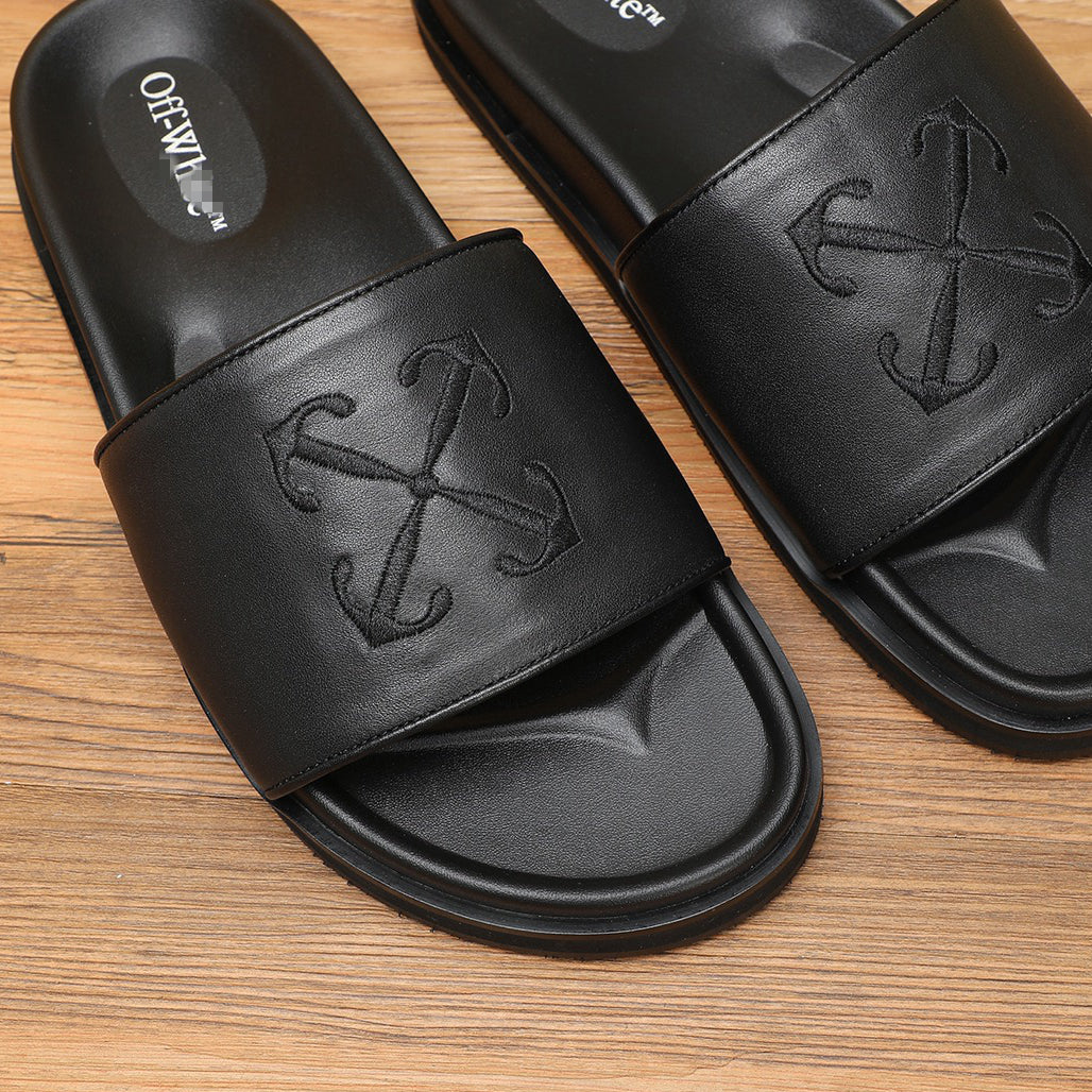 New-OFF Leather slippers