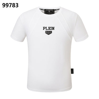 P**P Men's Summer Resort Logo Emblem T-Shirt | Black White