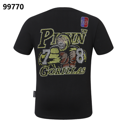 P**P Men's Content Creator Logo Emblem T-Shirt | Black White