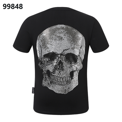 P**P Men's Creative Professional Logo Emblem T-Shirt | Black White
