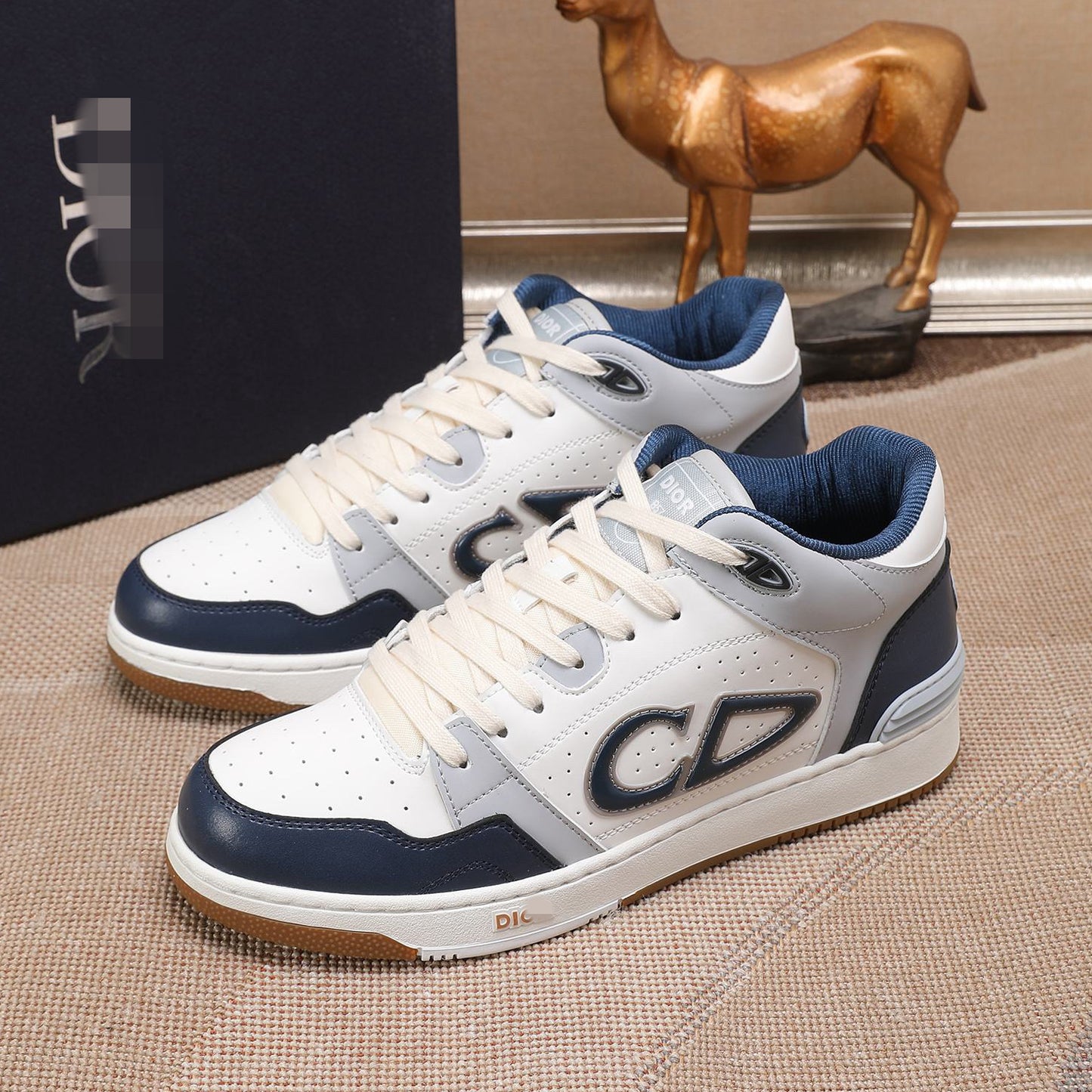 D**R Luxury Leather Casual Sneakers | Designer Unisex Shoes