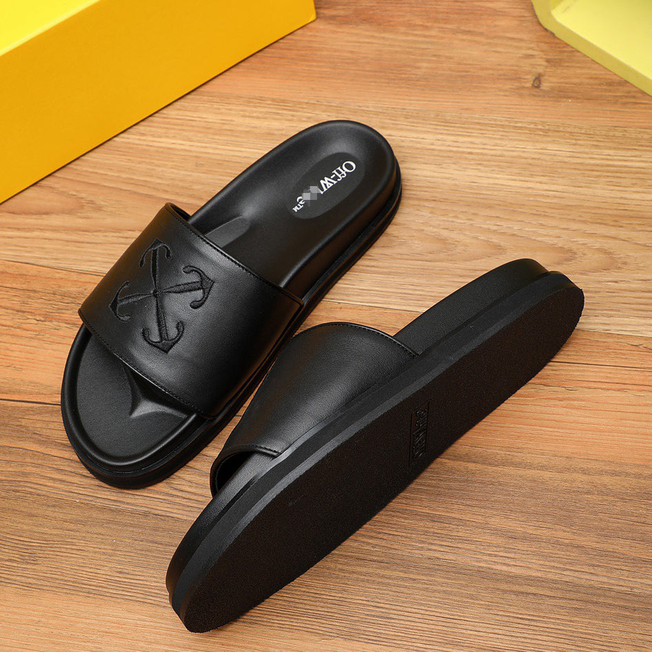 New-OFF Leather slippers