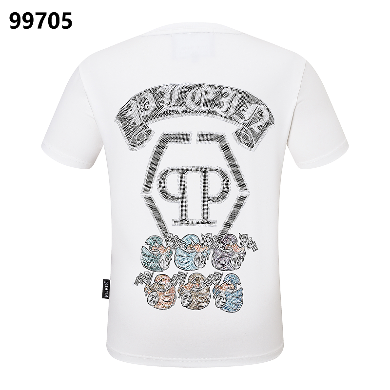 P**P Men's Platinum Cut Logo Emblem T-Shirt | Black White