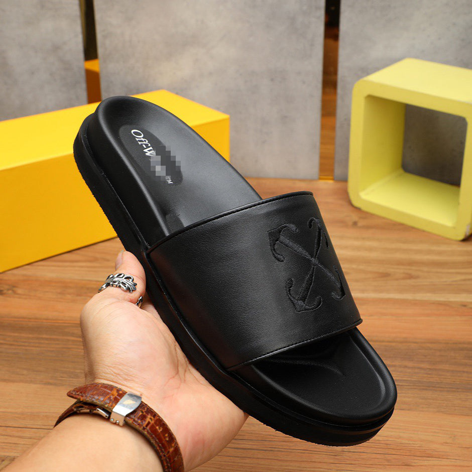 New-OFF Leather slippers
