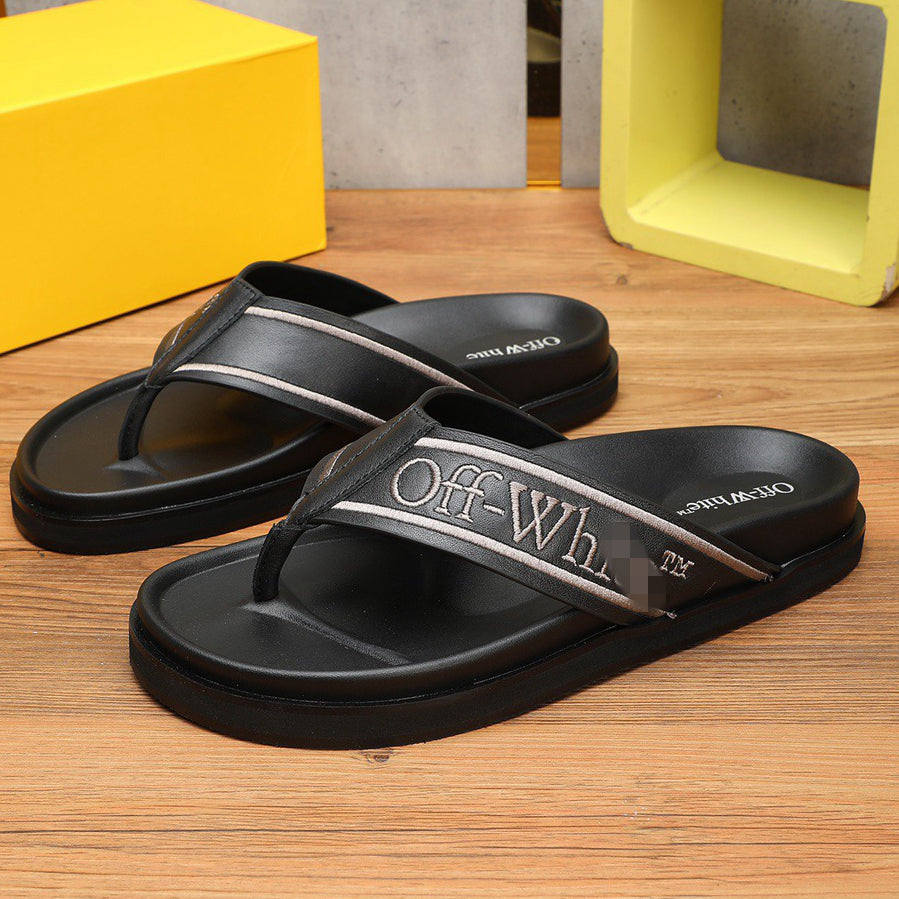 New-OFF Leather slippers