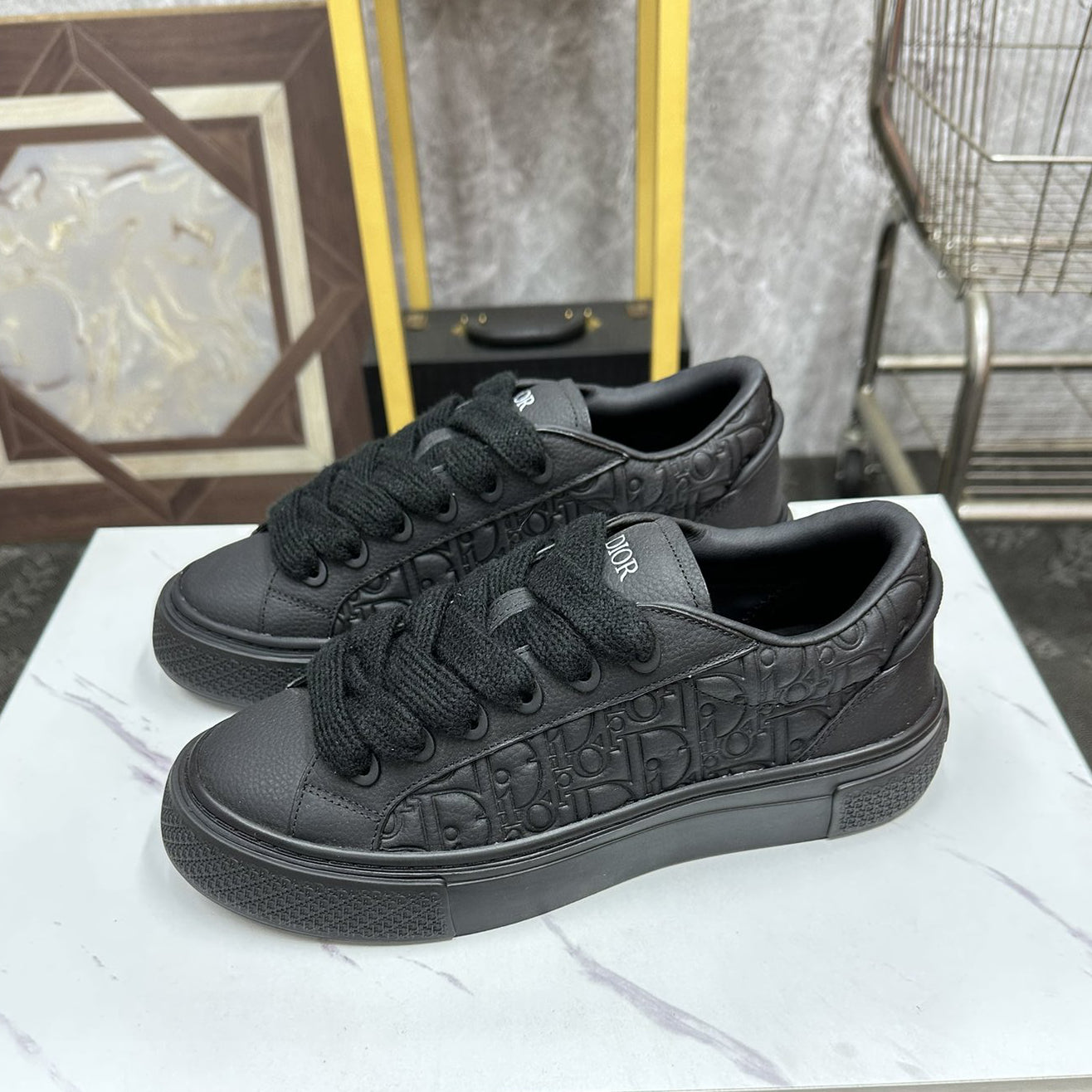 D**R Luxury Leather Casual Sneakers | Designer Unisex Shoes