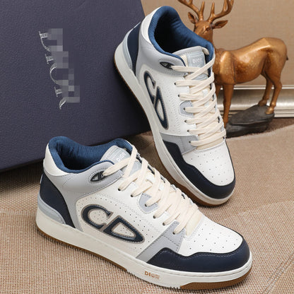 D**R Luxury Leather Casual Sneakers | Designer Unisex Shoes