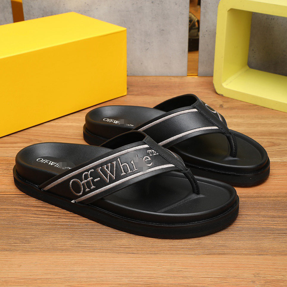 New-OFF Leather slippers