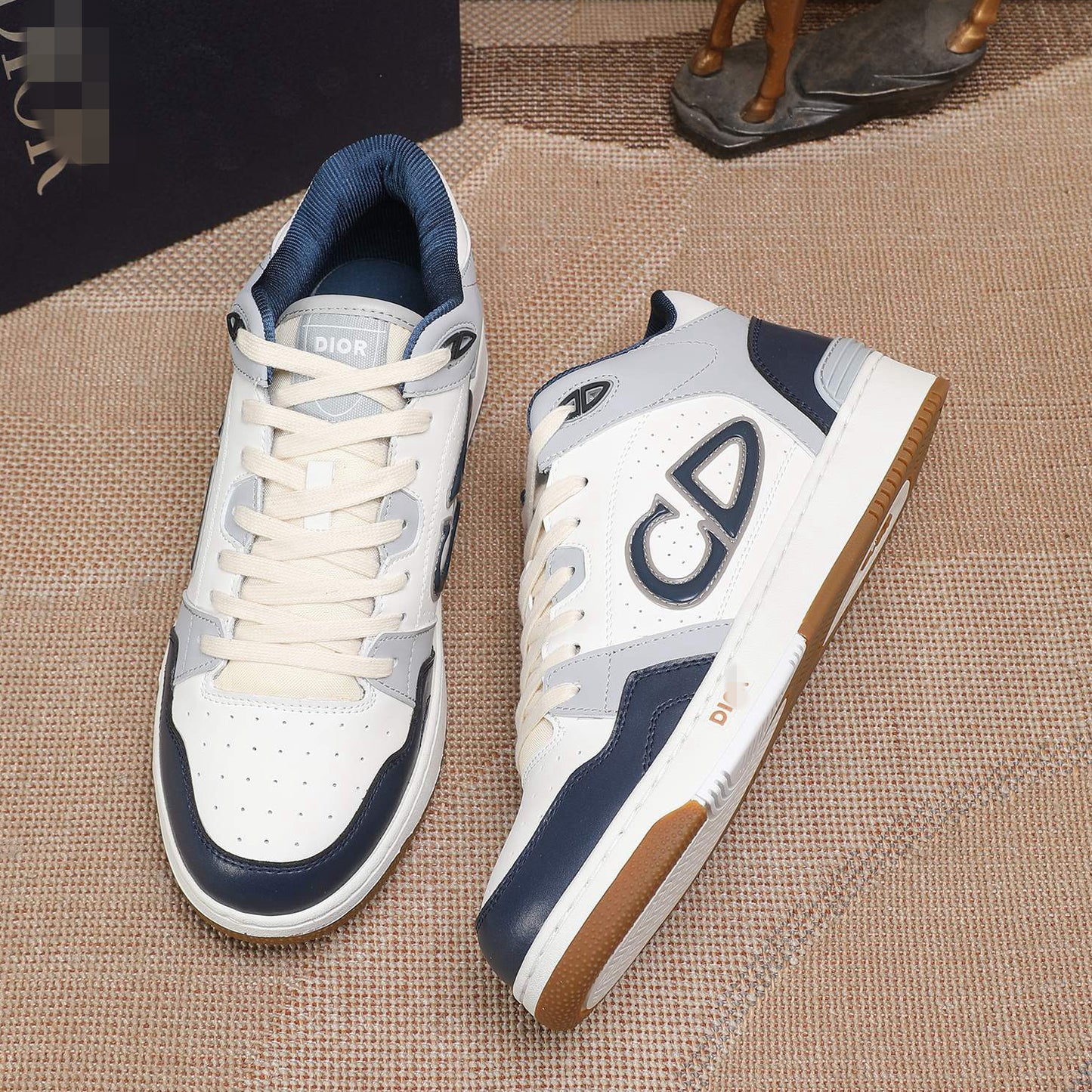 D**R Luxury Leather Casual Sneakers | Designer Unisex Shoes