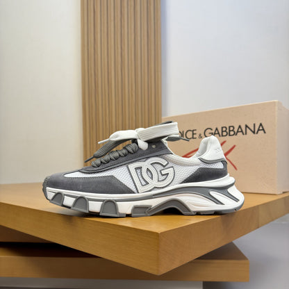 D*G 2026 Luxury Genuine Leather Casual Sneakers - Italian Designer Unisex Shoes