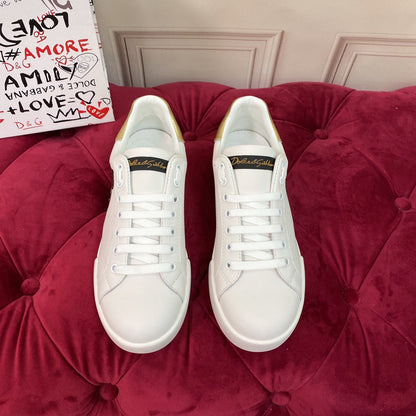 D*G 2026 Premium Leather Casual Sneakers - Designer Unisex Shoes in 2 Colors