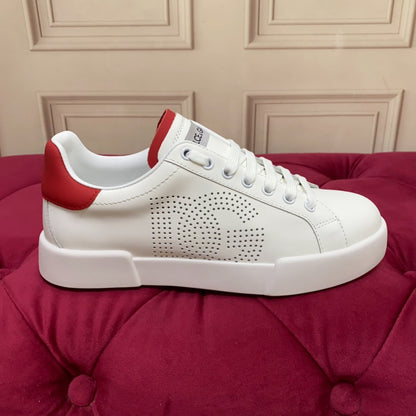 D*G 2026 Luxury Genuine Leather Casual Sneakers - Italian Designer Unisex Shoes