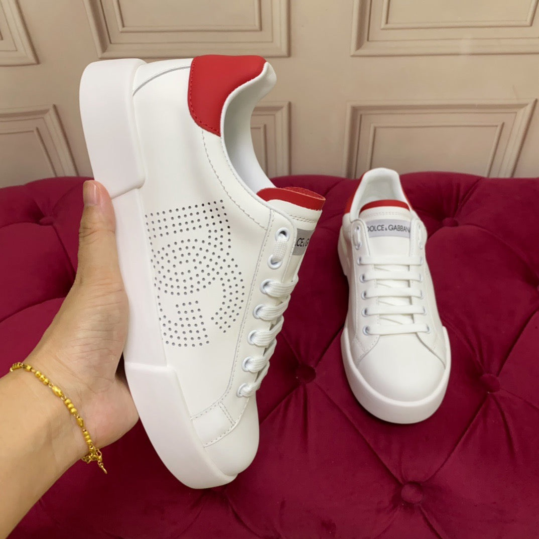 D*G 2026 Luxury Genuine Leather Casual Sneakers - Italian Designer Unisex Shoes
