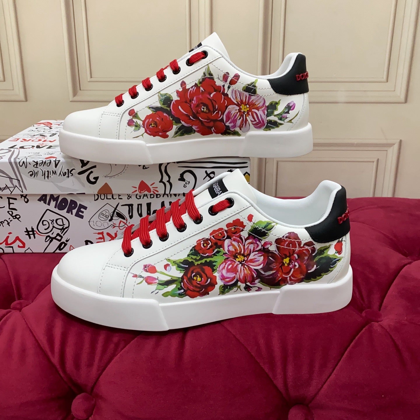 D*G 2026 Luxury Genuine Leather Casual Sneakers - Italian Designer Unisex Shoes