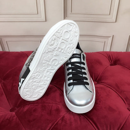 D*G 2026 Luxury Genuine Leather Casual Sneakers - Italian Designer Unisex Shoes