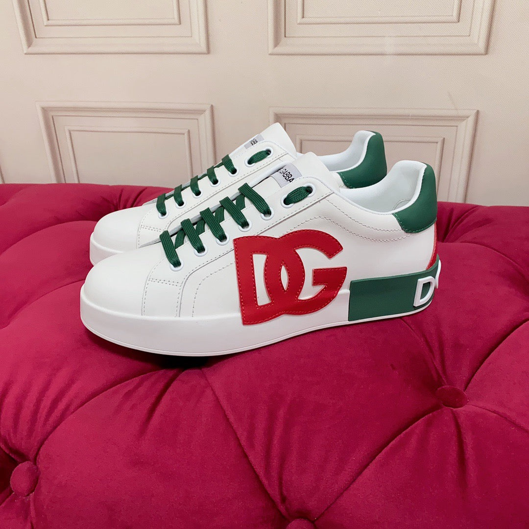 D*G 2026 Luxury Genuine Leather Casual Sneakers - Italian Designer Unisex Shoes