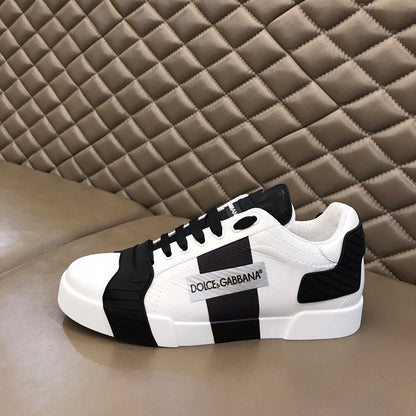 D*G 2026 Luxury Genuine Leather Casual Sneakers - Italian Designer Unisex Shoes