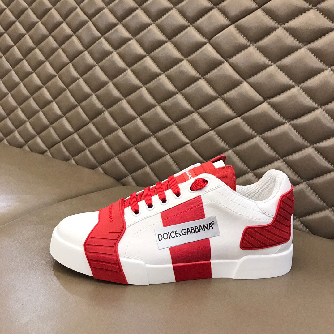 D*G 2026 Luxury Genuine Leather Casual Sneakers - Italian Designer Unisex Shoes