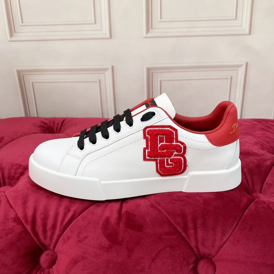 D*G 2026 Premium Leather Casual Sneakers - Designer Unisex Shoes in 2 Colors