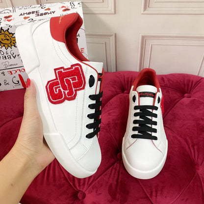 D*G 2026 Premium Leather Casual Sneakers - Designer Unisex Shoes in 2 Colors