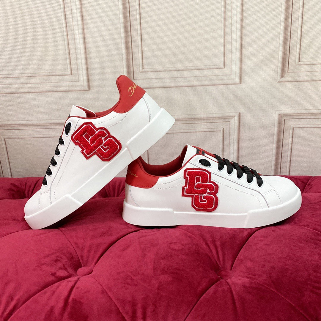 D*G 2026 Premium Leather Casual Sneakers - Designer Unisex Shoes in 2 Colors