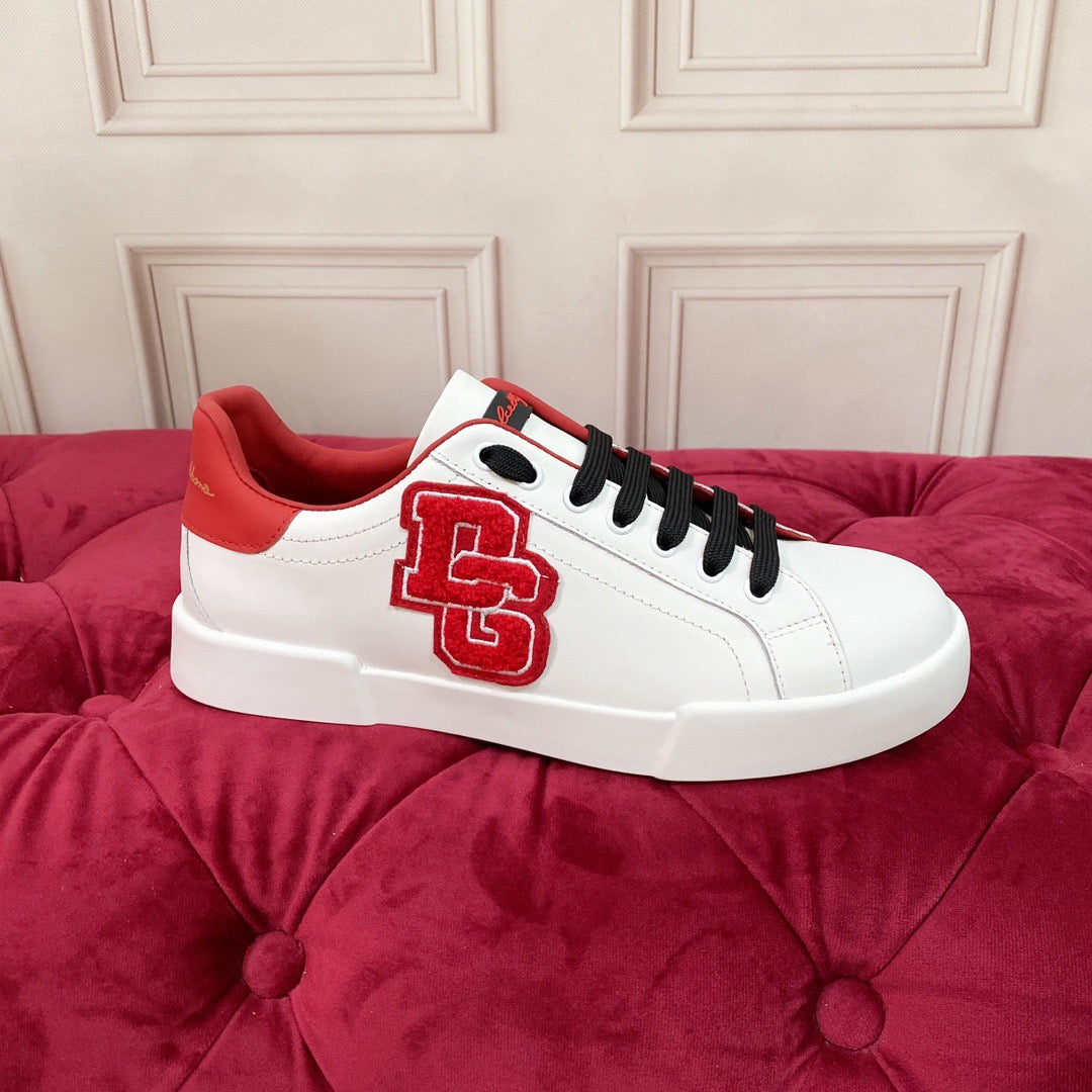 D*G 2026 Premium Leather Casual Sneakers - Designer Unisex Shoes in 2 Colors