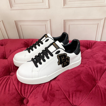 D*G 2026 Premium Leather Casual Sneakers - Designer Unisex Shoes in 2 Colors