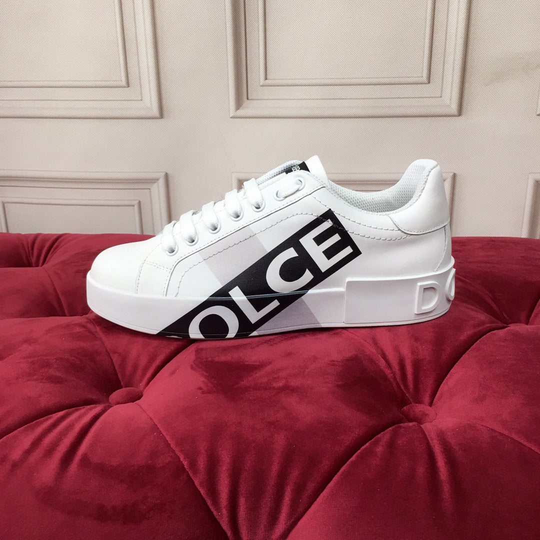 D*G 2026 Premium Leather Casual Sneakers - Designer Unisex Shoes in 2 Colors