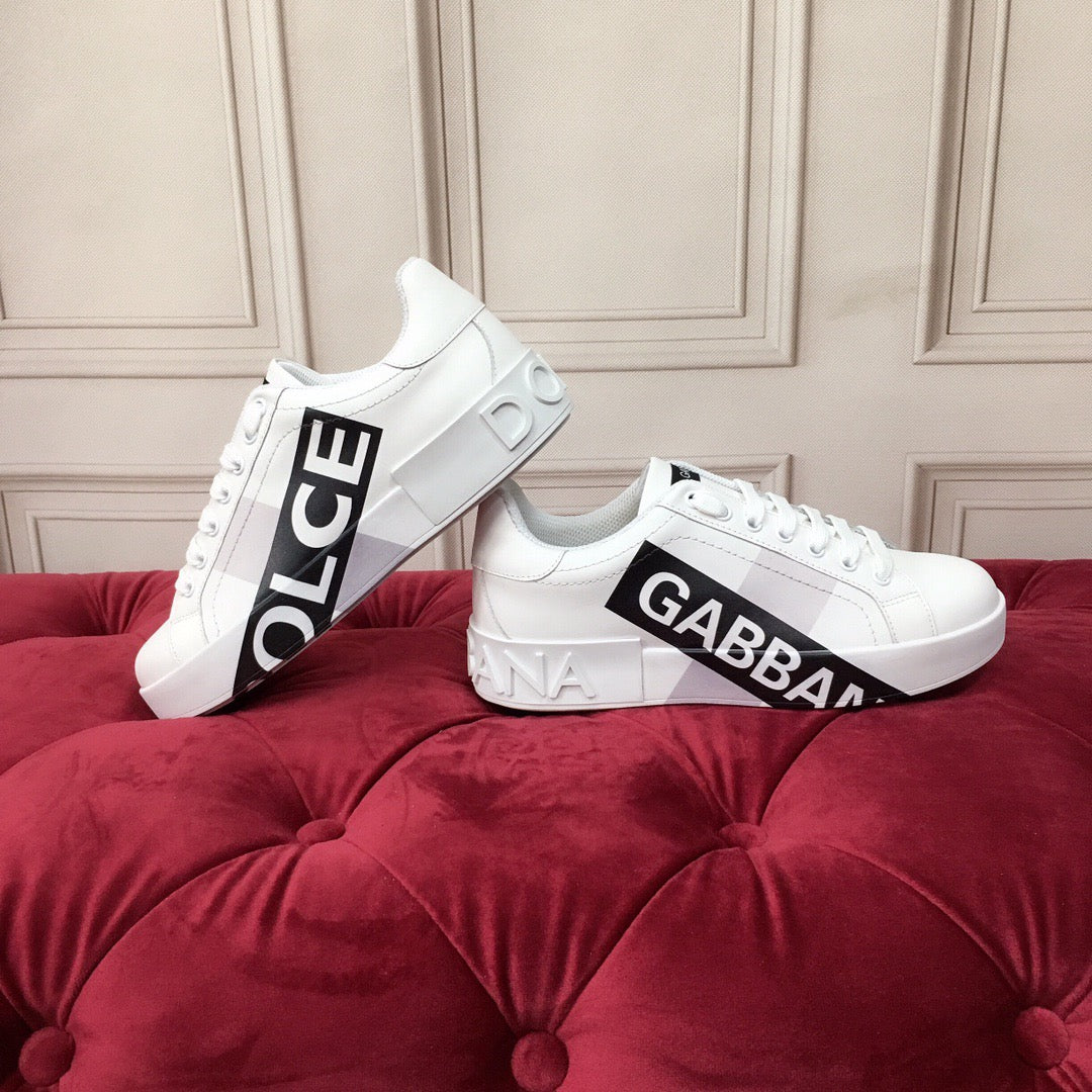 D*G 2026 Premium Leather Casual Sneakers - Designer Unisex Shoes in 2 Colors