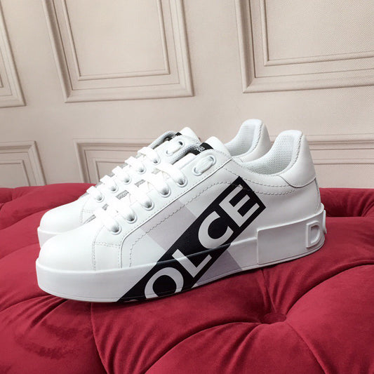 D*G 2026 Premium Leather Casual Sneakers - Designer Unisex Shoes in 2 Colors